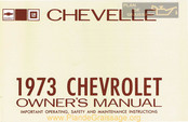 Chevrolet chevelle 1973 Owner's Manual