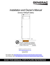 Generac Power Systems PWRcell M3 Installation And Owner's Manual