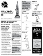 Hoover WINDTUNNEL 3 HIGH PERFORMANCE PET User Manual