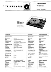 Telefunken 334 456 779 Manual