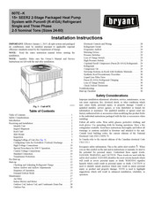 Carrier bryant 607E K Series Installation Instructions Manual