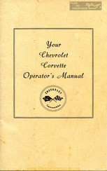 Chevrolet Corvette 1953 Operator's Manual