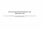 Roland 104 Service Manual