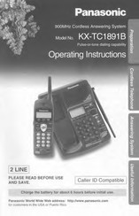 Panasonic KX-TC1891B Operating Instructions Manual