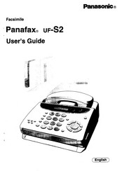 Panasonic Panafax UF-S2 User Manual
