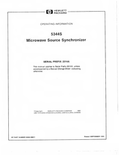 HP 5344S Operating Instructions Manual