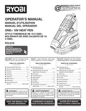 Ryobi PCL916 Operator's Manual