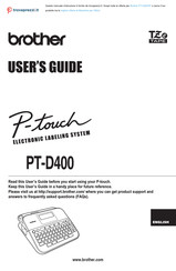 Brother TZe P-Touch PT-D400VP User Manual