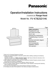 Panasonic FV-KTB2SD1HK Installation Instructions Manual