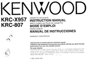 Kenwood KRC-X957 Instruction Manual