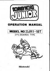 Nintendo DONKEYKONG JUNIOR DJR1-18T Operation Manual
