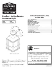 Heath Zenith Secure Home DualBrite SH-4144-AZ Installation And Operating Instructions Manual