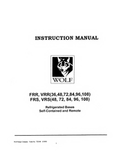 Wolf FRR 72 Instruction Manual