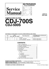 Pioneer CDJ-700S Service Manual