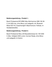 Bosch Professional GBH 18V-36 C Original Instructions Manual