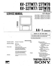 Sony Trinitron KV-27TW77 Service Manual