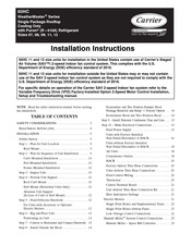 Carrier WeatherMaster Series Installation Instructions Manual