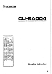 Pioneer CU-SA004 Operating Instructions Manual