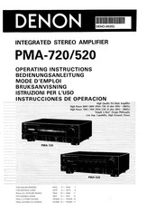Denon PMA-720 Operating Instructions Manual