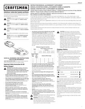 Craftsman CMCB100 Instruction Manual And Warranty