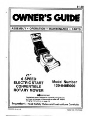 MTD 120-848E000 Owner's Manual
