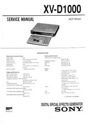 Sony XV-D1000 Service Manual