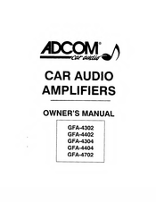 Adcom GFA-4404 Owner's Manual