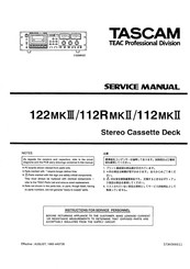 Tascam 112RMKII Service Manual