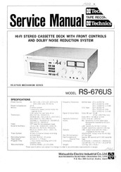 Technics RS-676US Service Manual