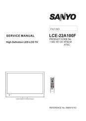 Sanyo LCE-22A100F Service Manual