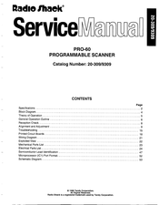 Radio Shack Pro-60 Service Manual
