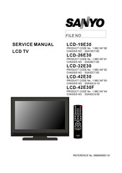 Sanyo LCD-19E30 Service Manual