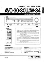 Yamaha AV-34 Service Manual