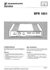 Sennheiser BFR 1051 Brief Description
