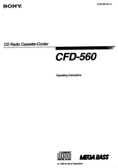 Sony CFD-560 Operating Instructions Manual