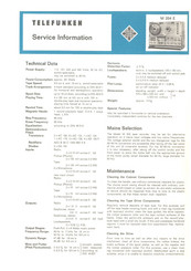 Telefunken M 204 E Service Information