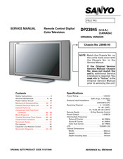 Sanyo DP23845 Service Manual