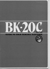 Yamaha Electone BK-20C Series Manual