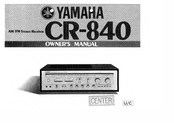 Yamaha CR-840 Owner's Manual