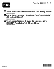 Toro TimeCutter MX3400T Operator's Manual