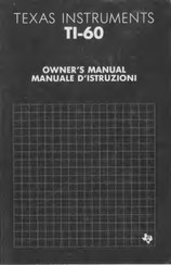 Texas Instruments TI-60 Owner's Manual