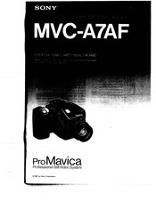 Sony ProMavica MVC-A7AF Operating Instructions Manual