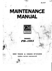 GMC PD-4103 Maintenance Manual