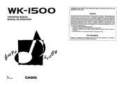 Casio WK-1500 Operation Manual