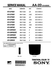 Sony Trinitron KV-27S22 Service Manual