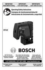 Bosch GPL5E Operating/Safety Instructions Manual