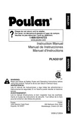 Poulan Pro PLN3516F Instruction Manual