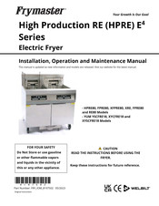 Frymaster XRE Installation, Operation And Maintenance Manual