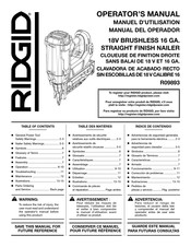 RIDGID R09893 Operator's Manual