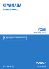 Yamaha YZ85 2017 Owner's Manual